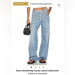 Citizens of Humanity Brynn Drawstring Trouser in Blue Lace size 23 - never worn!